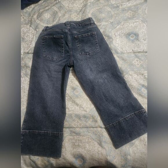 Sonoma Life&Style 8P Charcoal Gray Pockets Zipper Women’s Capri Jeans - Picture 6 of 6